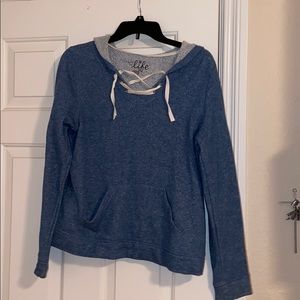 light blue hoodie